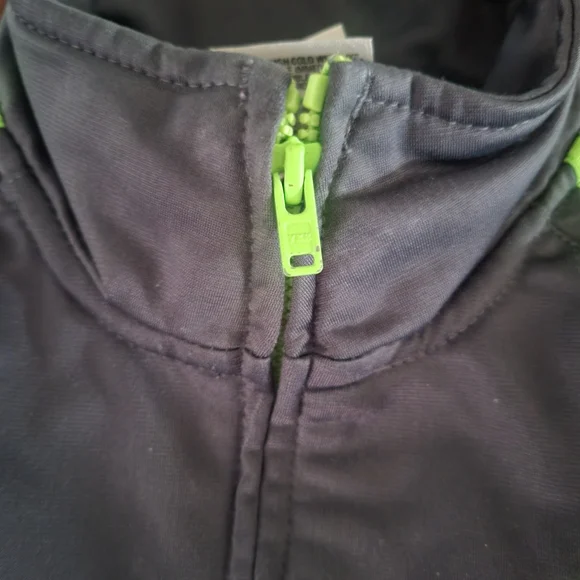 Kids Adidas Gray and Green Track Jacket - Picture 4 of 7
